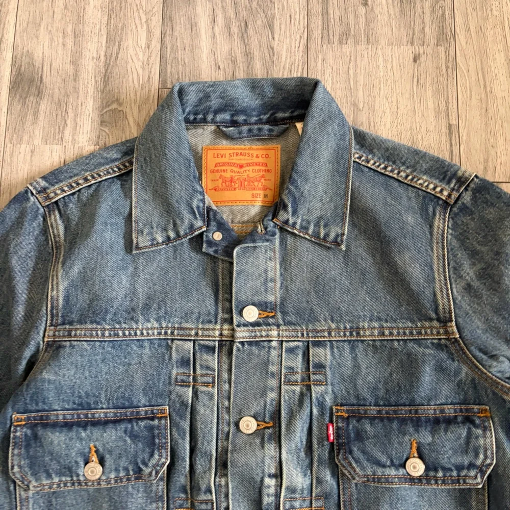 Levi’s x DENIM TEARS Dark Wash Blue Denim Type II Jacket Sample NWOT